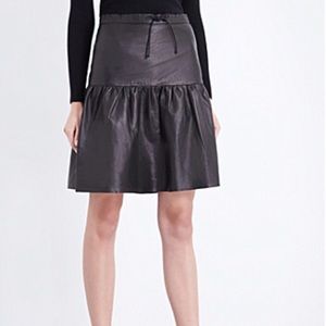 NWT Allsaints leather black skirt US 6